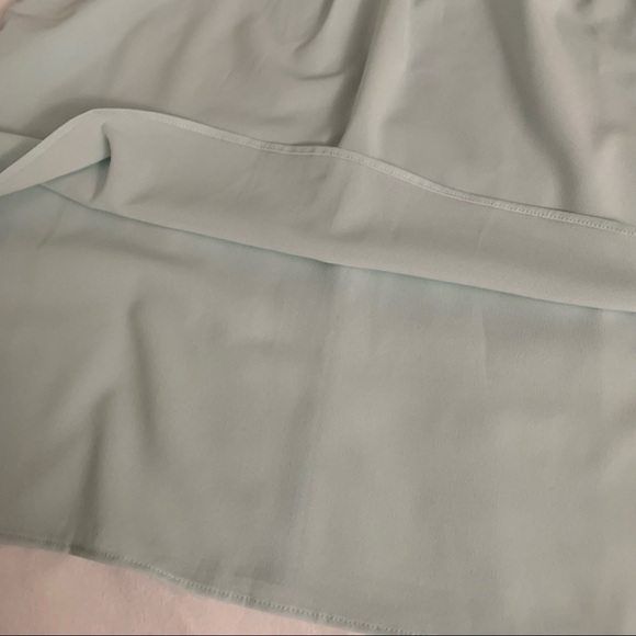 J. Crew—Aqua/Blue/Green Tiered Chiffon Tank Top F3805 with Button Back—Size 2 - Picture 9 of 9